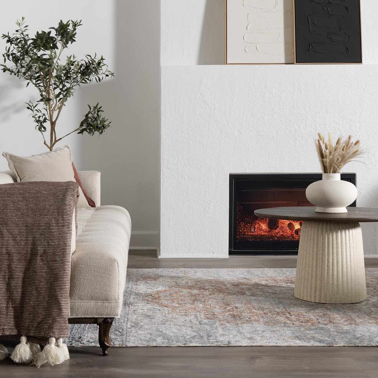 Emke Flat Pile Washable Rug - Clearance