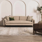 Rudo Beige Flat Pile Washable Rug
