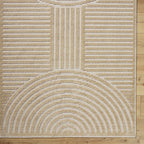 Deron Beige Washable Area Rug