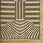 Deron Khaki Washable Area Rug