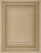 Isoko Bordered Faux Jute Outdoor Rug