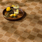 Kuval Checkered Brown Outdoor Rug