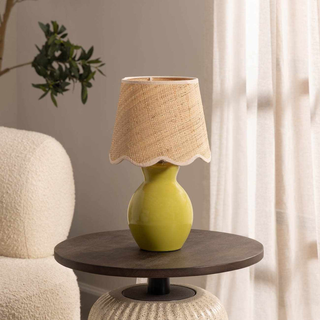 Salgareda Olive Rattan Table Lamp