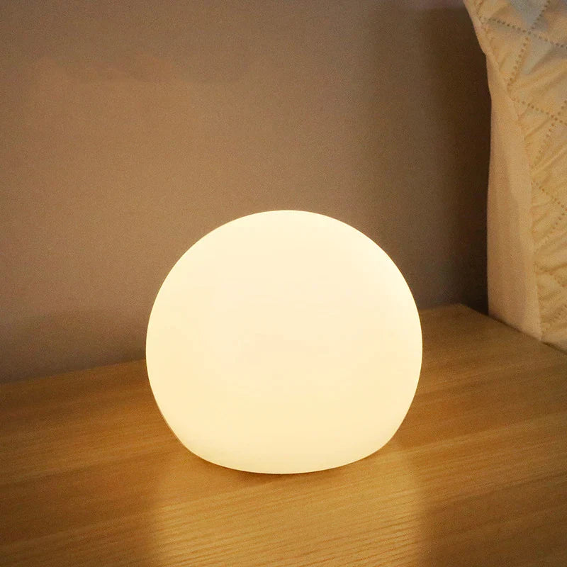 LED Ball Lamp RGB Tricolor Dimmable USB Rechargeable Globe Light for Home Decor
