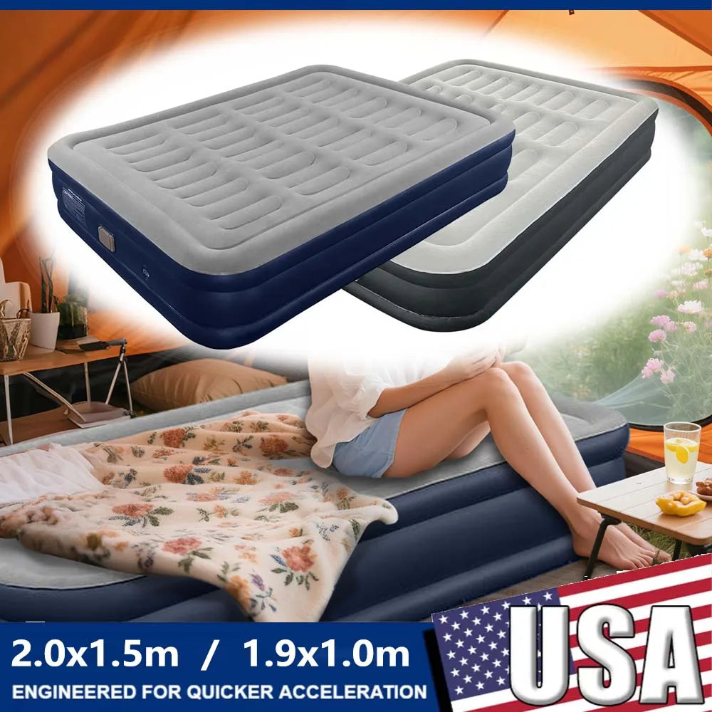 Automatic Inflatable Camping Mattress with Built-In Pump – Thickened PVC Sleep Pad