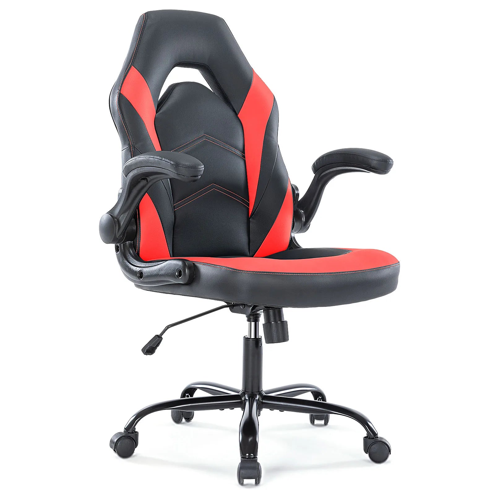 Ergonomic PU Leather Gaming Chair Adjustable Office Desk Chair Flip-Up Armrests
