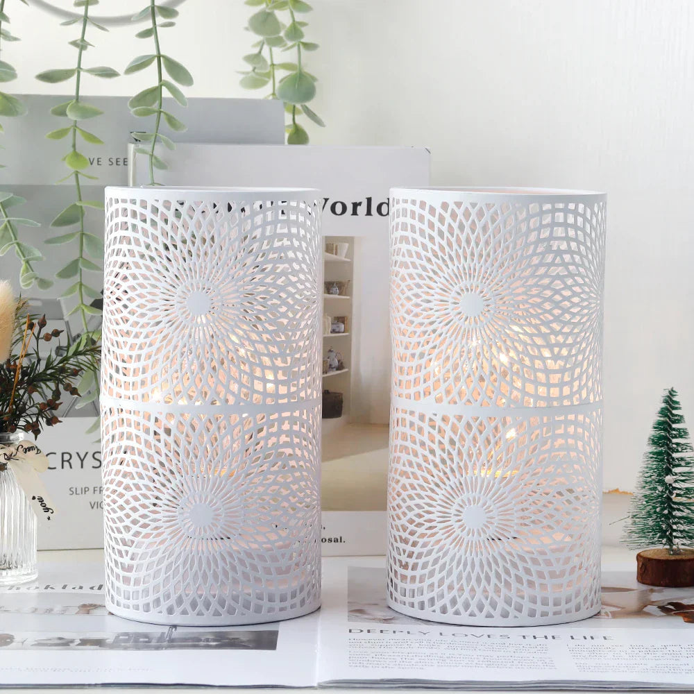 2Pcs Battery LED Table Lamps – Modern Cylinder Cordless Lights for Home & Wedding