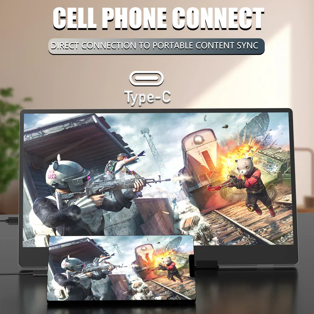 14" Portable Monitor 1366x768 TN 60Hz 3ms Response 250cd/㎡ MUCAI N140-S36