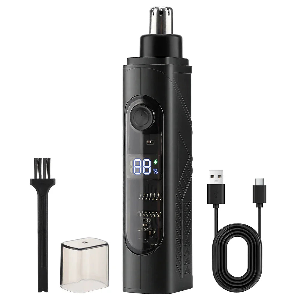 Electric Nose Hair Trimmer USB Rechargeable Ear & Nose Hair Remover for Men