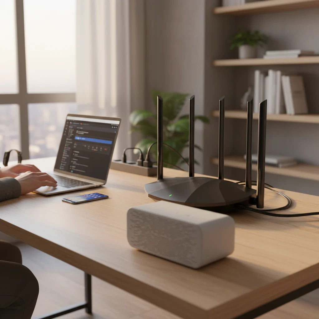 WiFi 6 AX1500 Dual Band Gigabit Router Signal Booster for Home Office