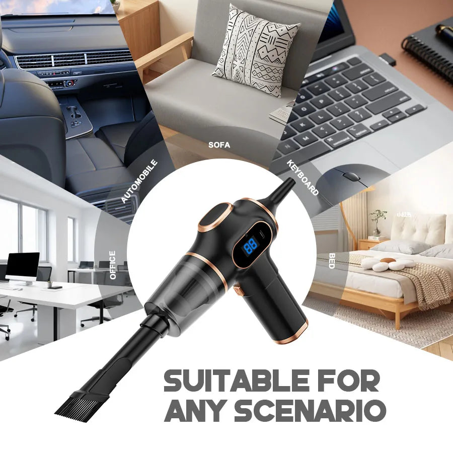 Wireless Car Vacuum Cleaner High Power Portable for Sofa Office Carpet Home