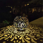 Outdoor Solar Garden Hanging Iron Art LED Light Waterproof Landscape Projection