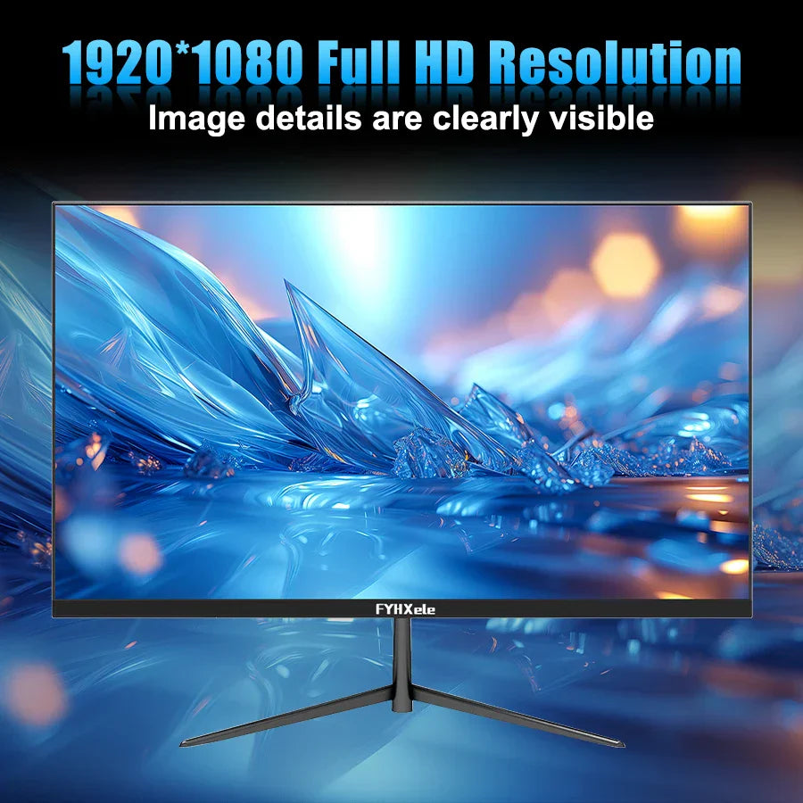 24" Gaming Monitor FYHXele 1080P 100Hz 2ms Eye Care LCD HDR G-Sync VESA Display