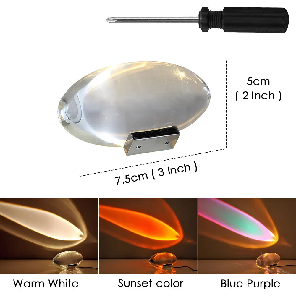 Italian Designer LED Crystal Table Lamp Egg Shape for Bedroom Decor & Gifting