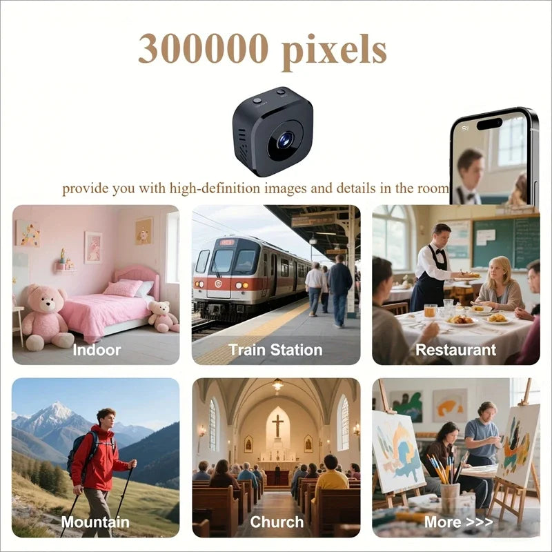 Xiaomi 8K Mini Wireless Security Camera WiFi Night Vision Motion Detection Audio