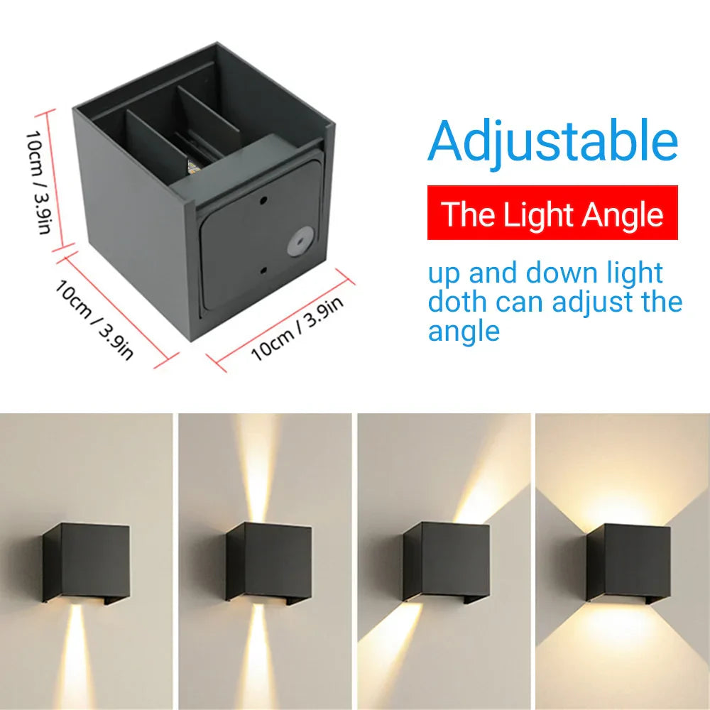 2 Pack Smart Outdoor Wall Lights RGBCW 10W LED Patio Lights App Voice Control