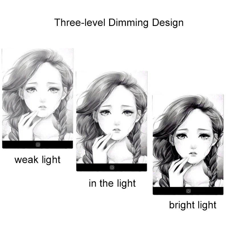 LED Drawing Copy Pad Dimmable Light Board Adjustable Art Tablet Educational Toy