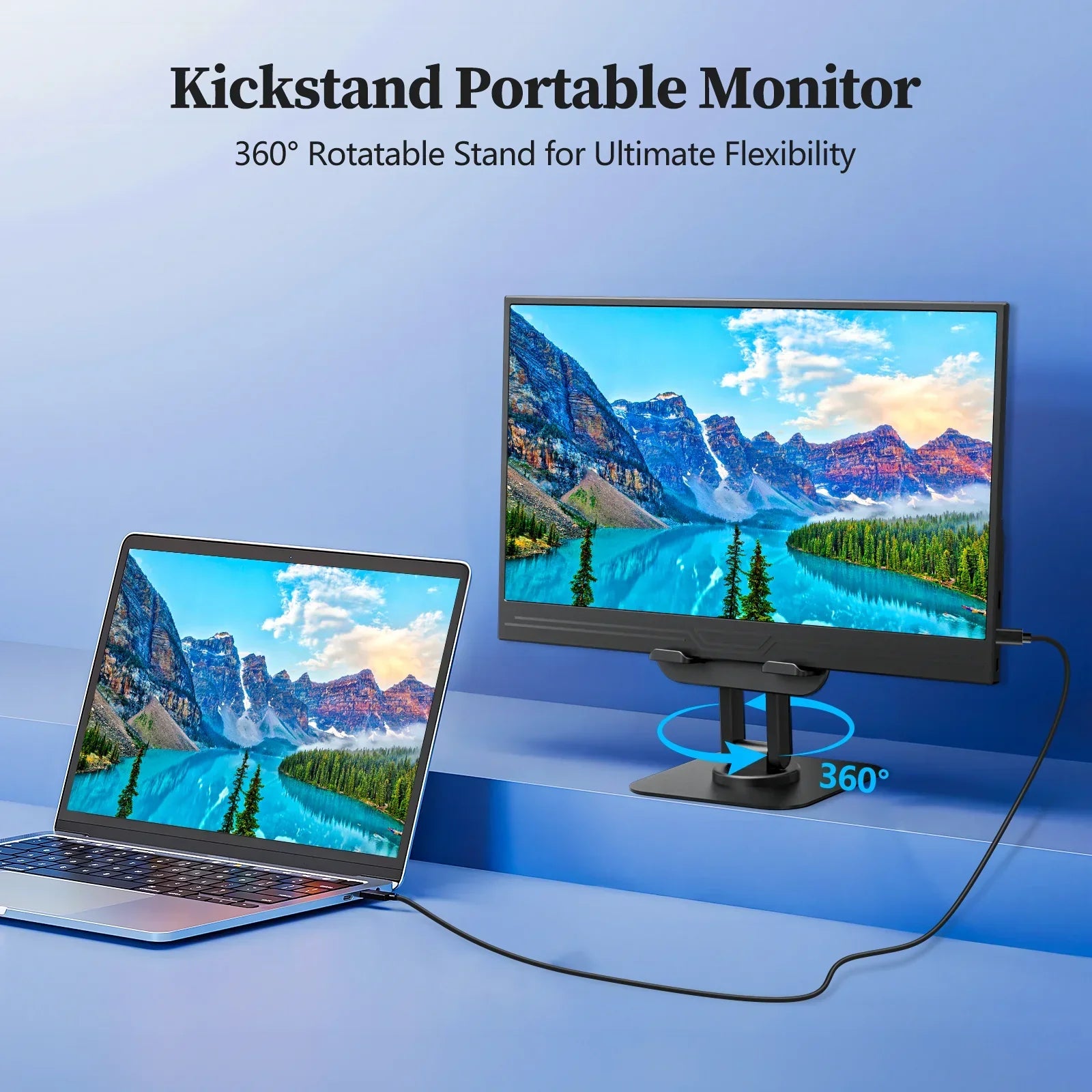 "VEOUT 13.3" Portable Monitor 1080P USB HDMI for Laptop Mac PS5 Xbox Switch"