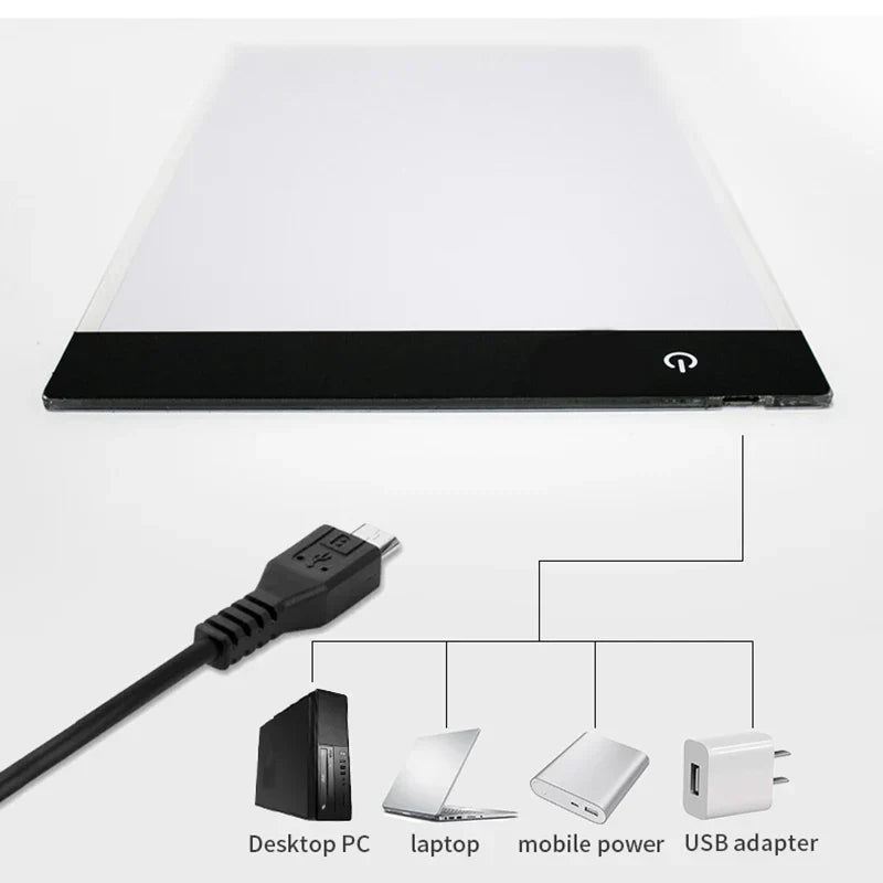 A5 LED Drawing Copy Pad Dimmable Light Board Adjustable Art Tablet Educational Toy