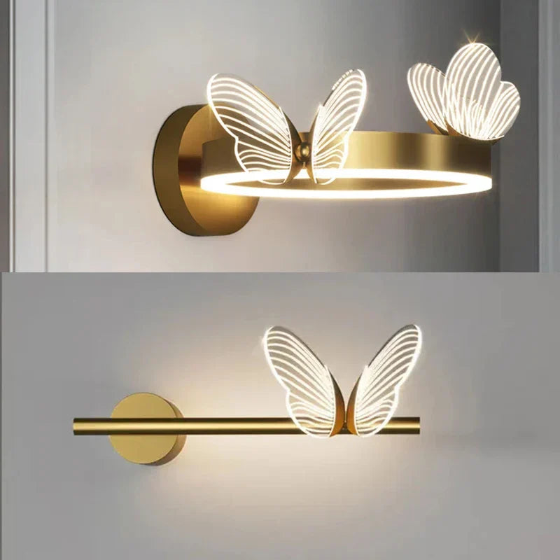 Butterfly LED Wall Lamp Night Light for Bedroom Living Room Home Decor