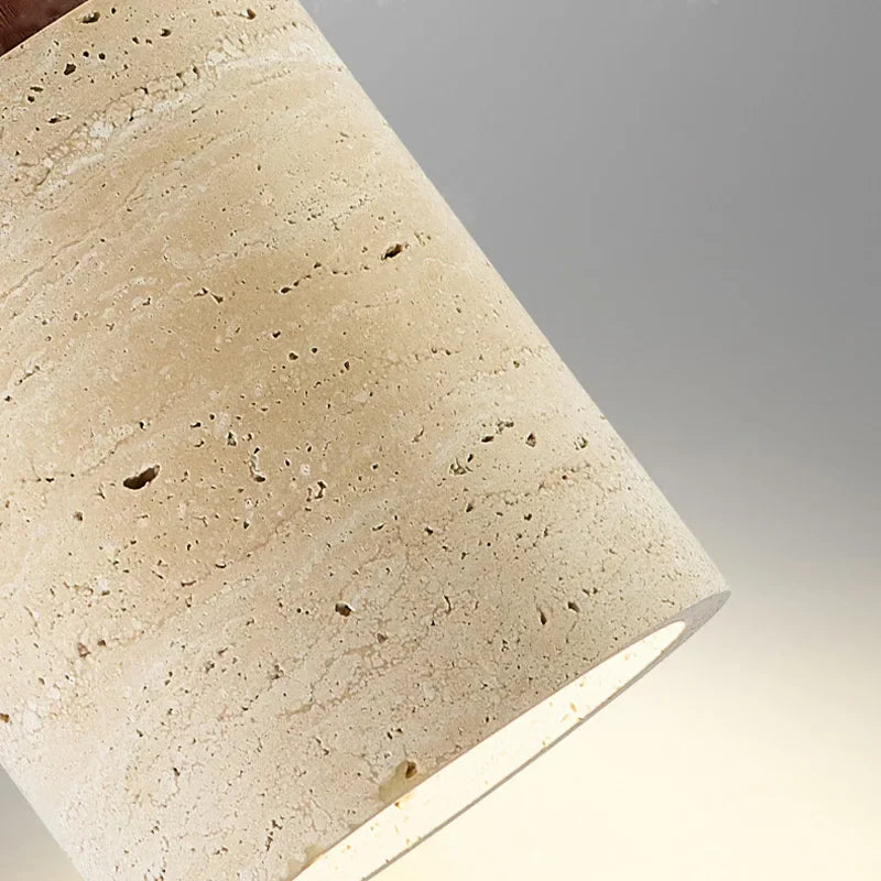 Japanese Wabi Sabi Stone Pendant Light – Modern Bedside Hanging Lamp for Bedroom