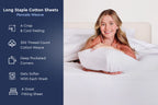 Crisp Percale Cotton Bed Sheets