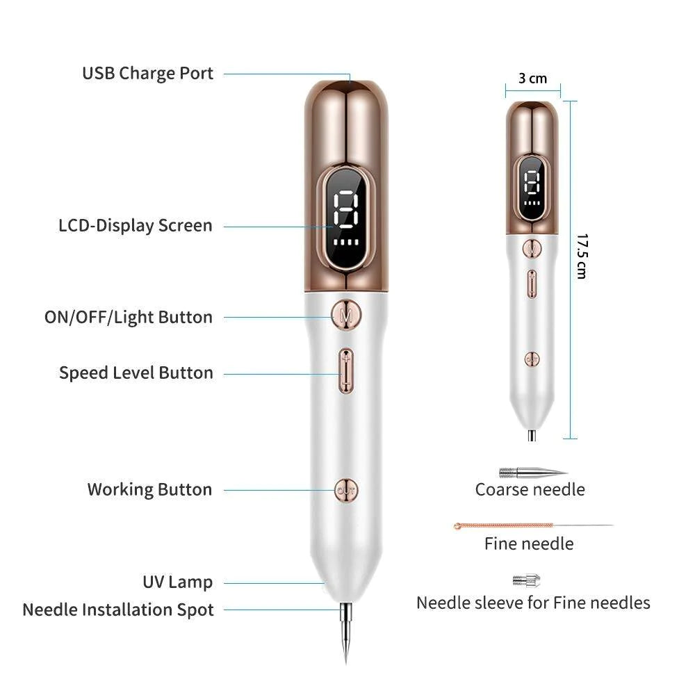 Plasma Skin Care Pen Adjustable Beauty Device with 9 Intensity Levels