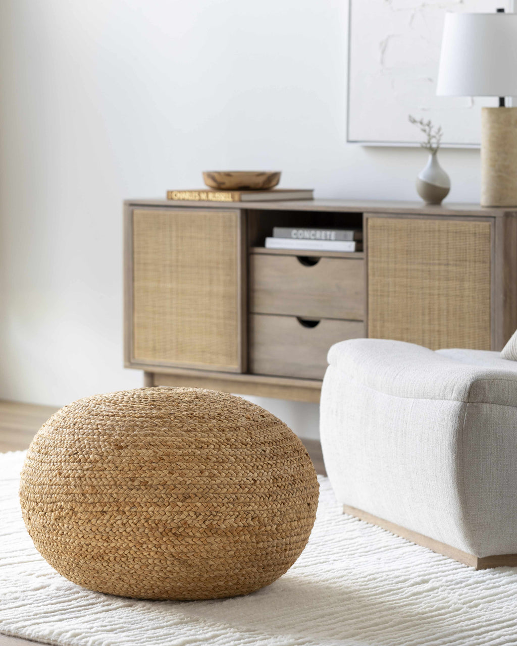 Tintern Jute Knitted Pouf