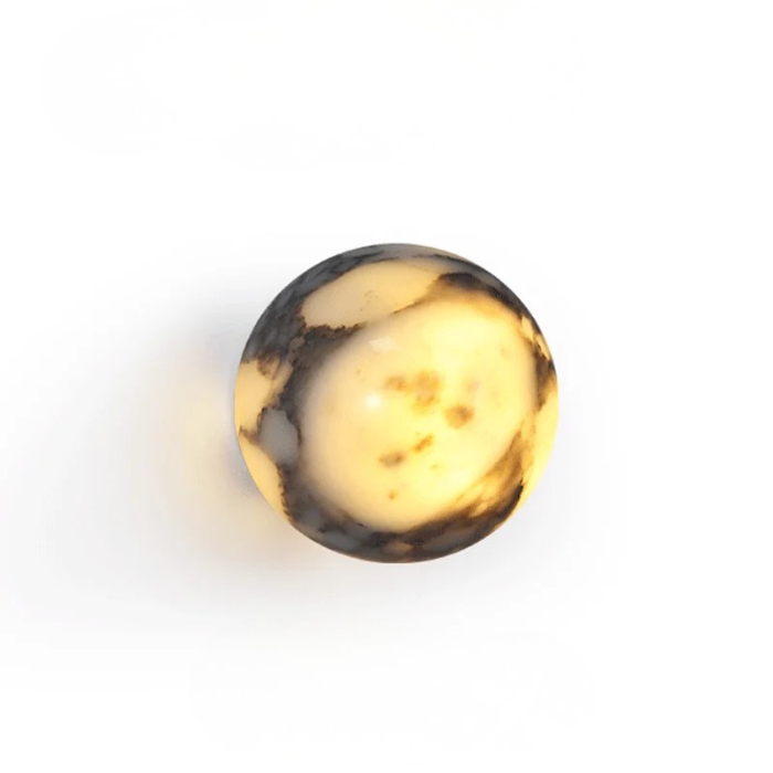 Marble Ball Wall Lamp LED Natural Stone Sconce for Bedroom Living Room Hallway