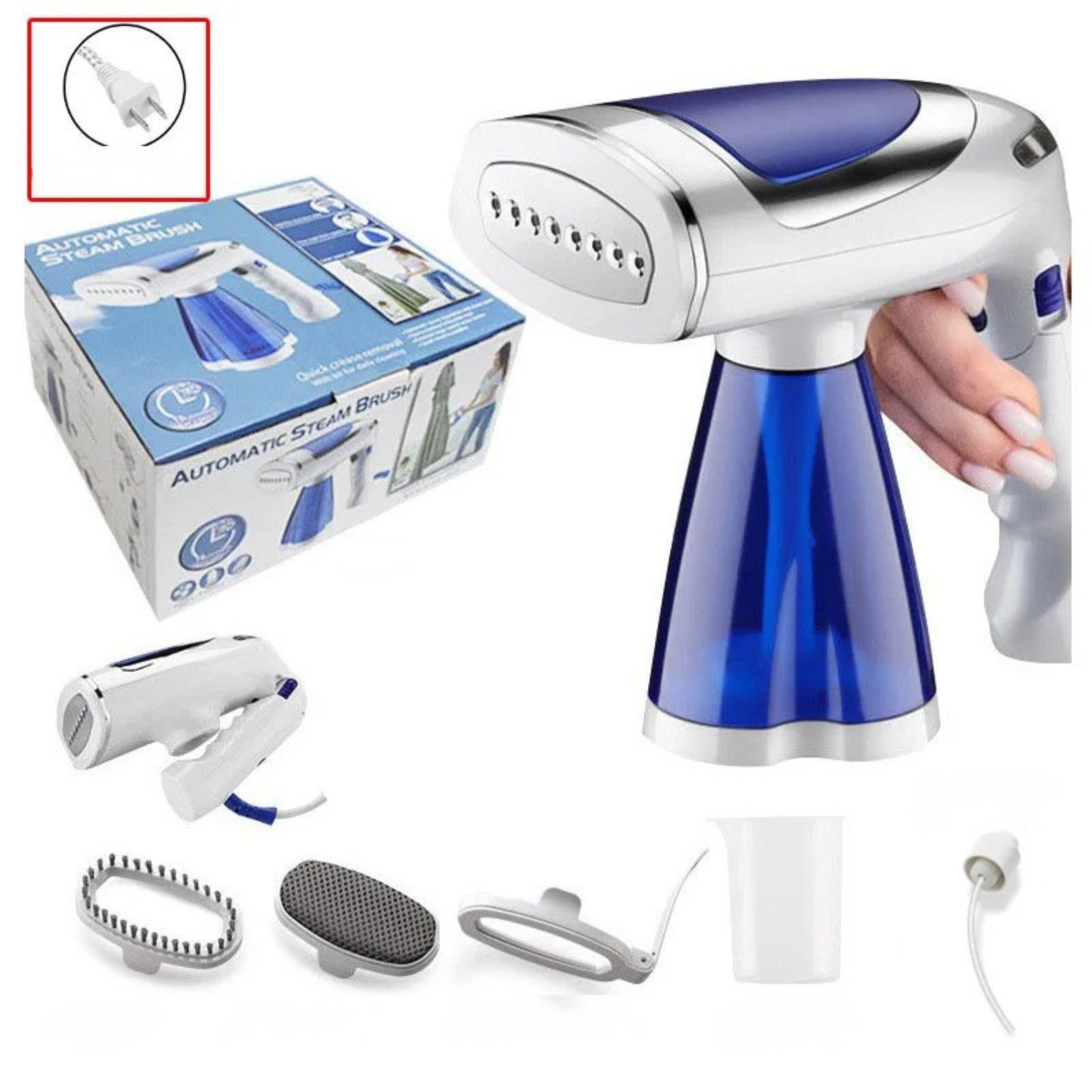 1600W Portable Garment Steamer Foldable Travel Steam Iron Handheld 3 Speed