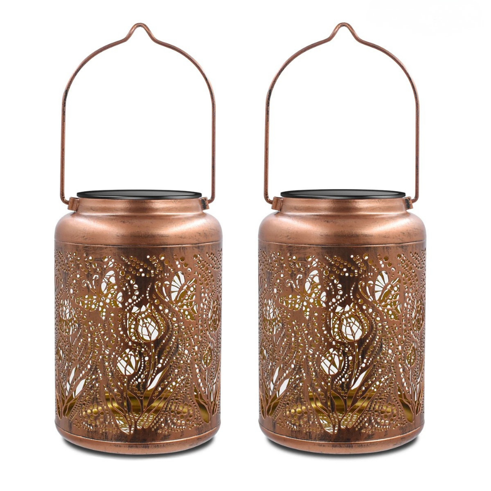 Solar Lanterns Outdoor Waterproof Rose Hanging LED Lights Garden Gifts for Women