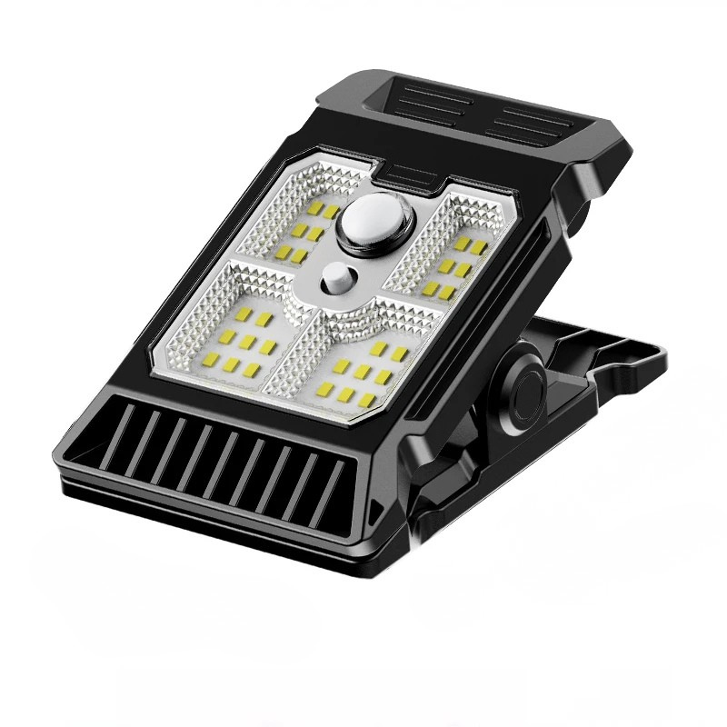 Solar Motion Sensor Garden Light Outdoor Courtyard Lawn Clip-On LED Lamp