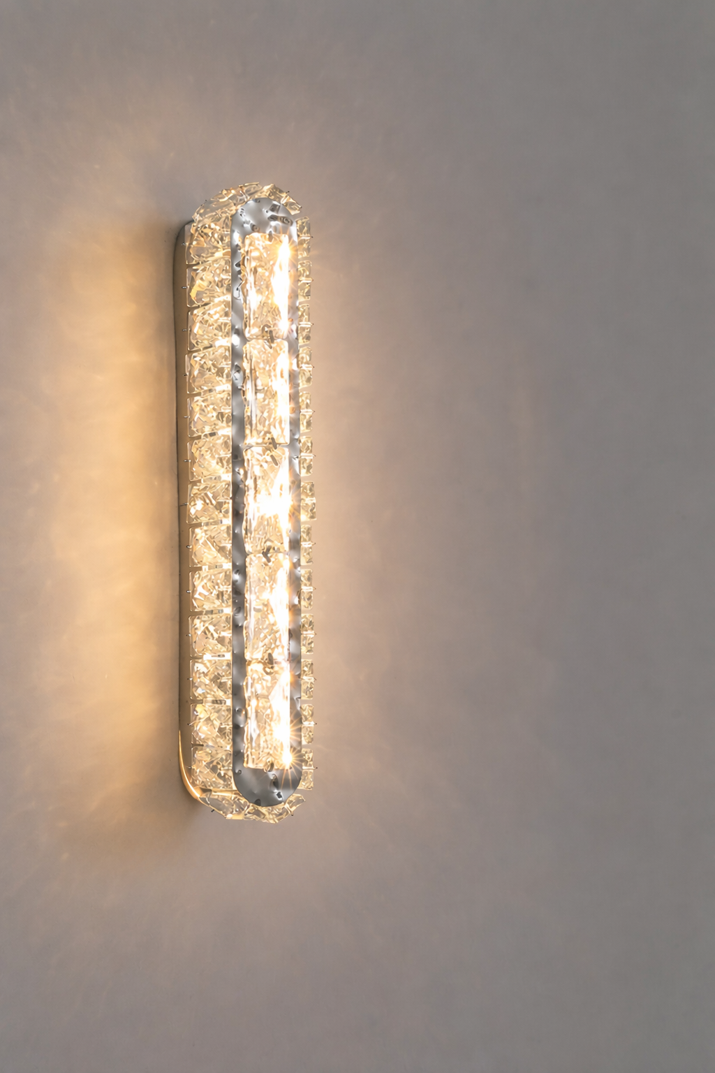 Crystal Strip Wall Sconce Gold Silver LED Living Room Bedside Corridor Light