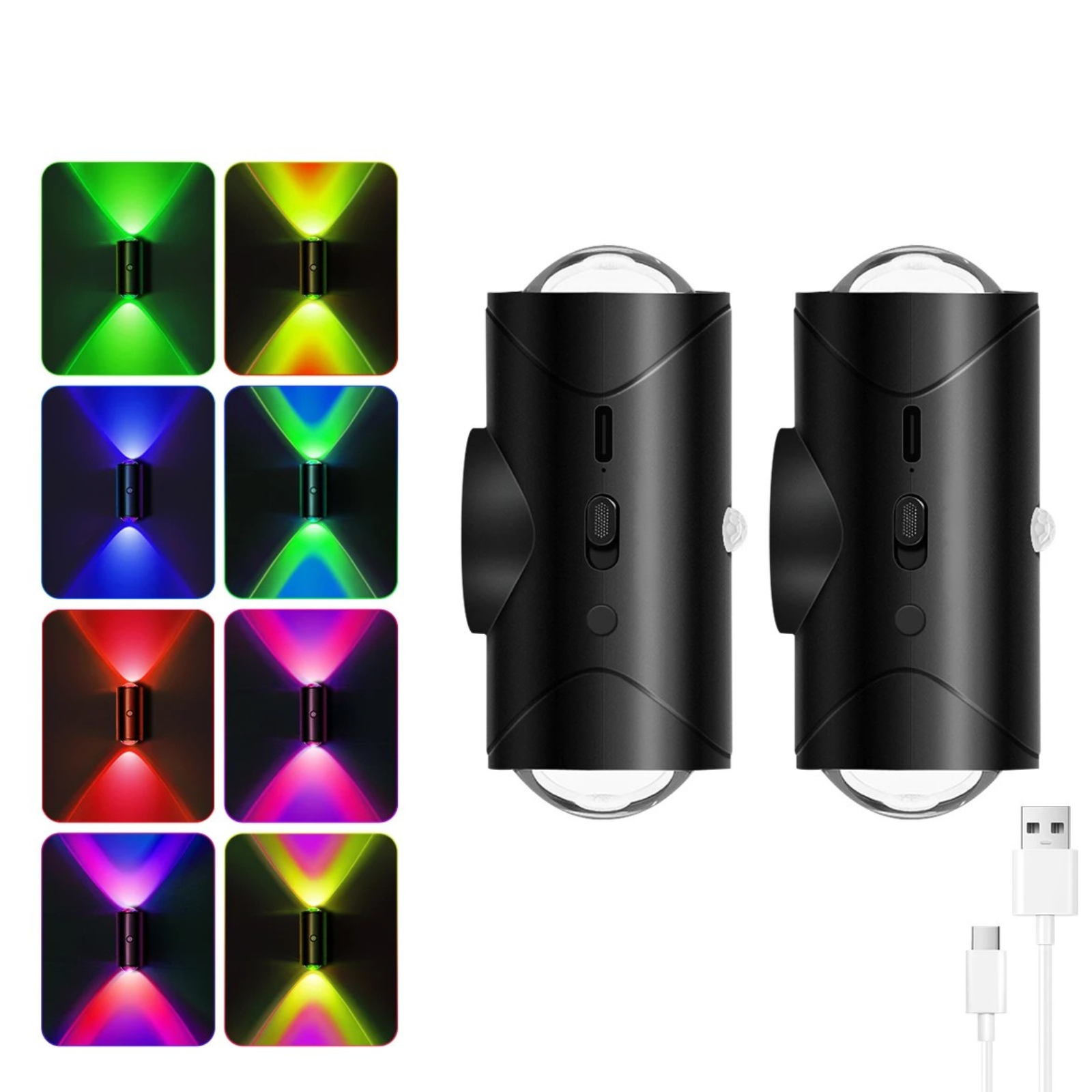 LED Motion Sensor Wall Light Rechargeable Cordless Up Down Lighting Indoor