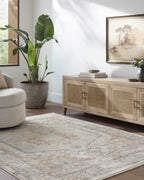 Vaeda Blue & Beige Thick Luxe Rug