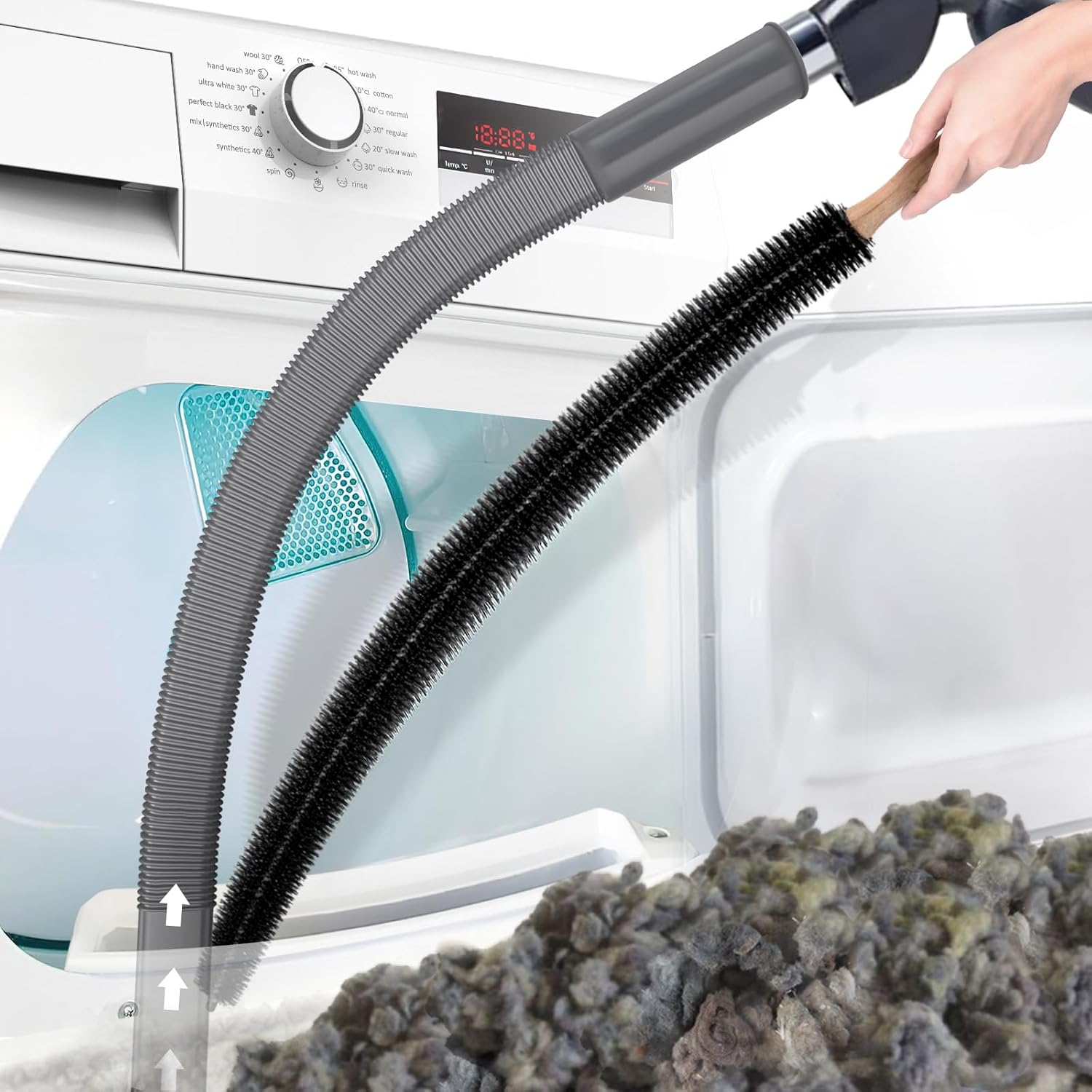 Flexible Dryer Vent Cleaning Brush Long Reach Lint Removal Tool 114cm