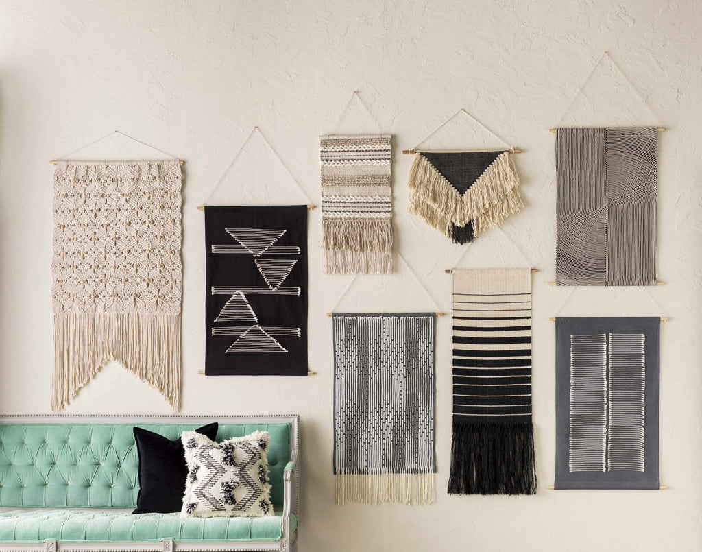 Olmitz Black-Beige Modern Geometric Wall Hanging