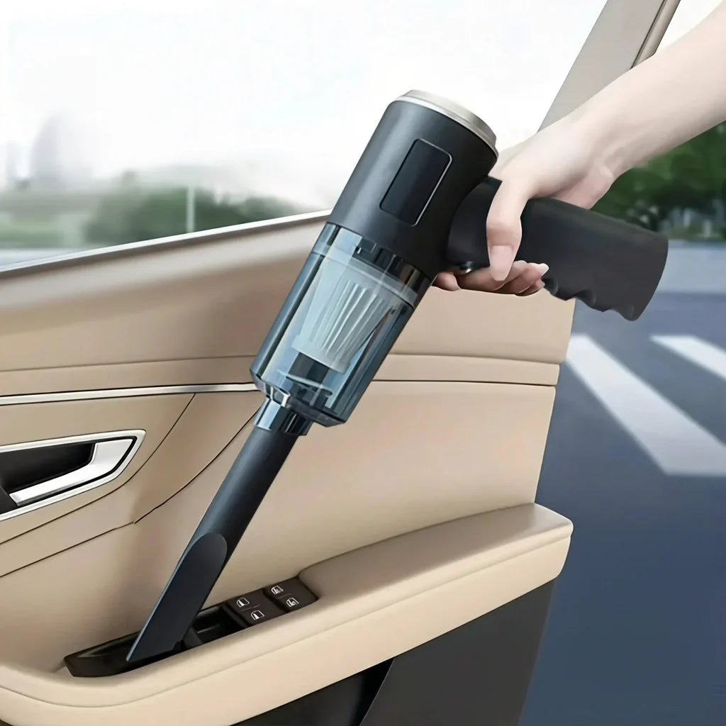 Wireless 120W High Power Vacuum Cleaner Dual Use Home Car Handheld Portable Black