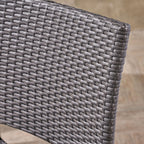 29" Outdoors PE Rattan Armless Barstools, Set of 2
