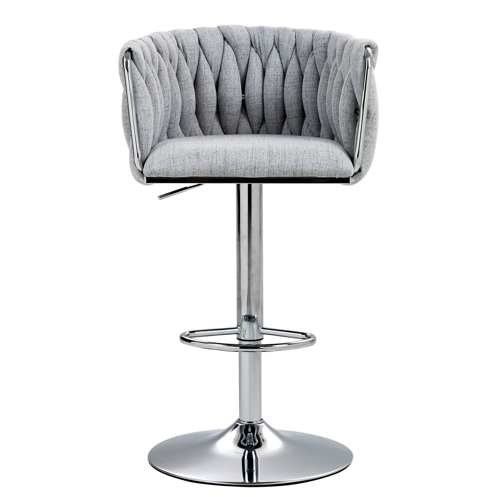 360° Fabric Cover Swivel Bar Stools Set of 2