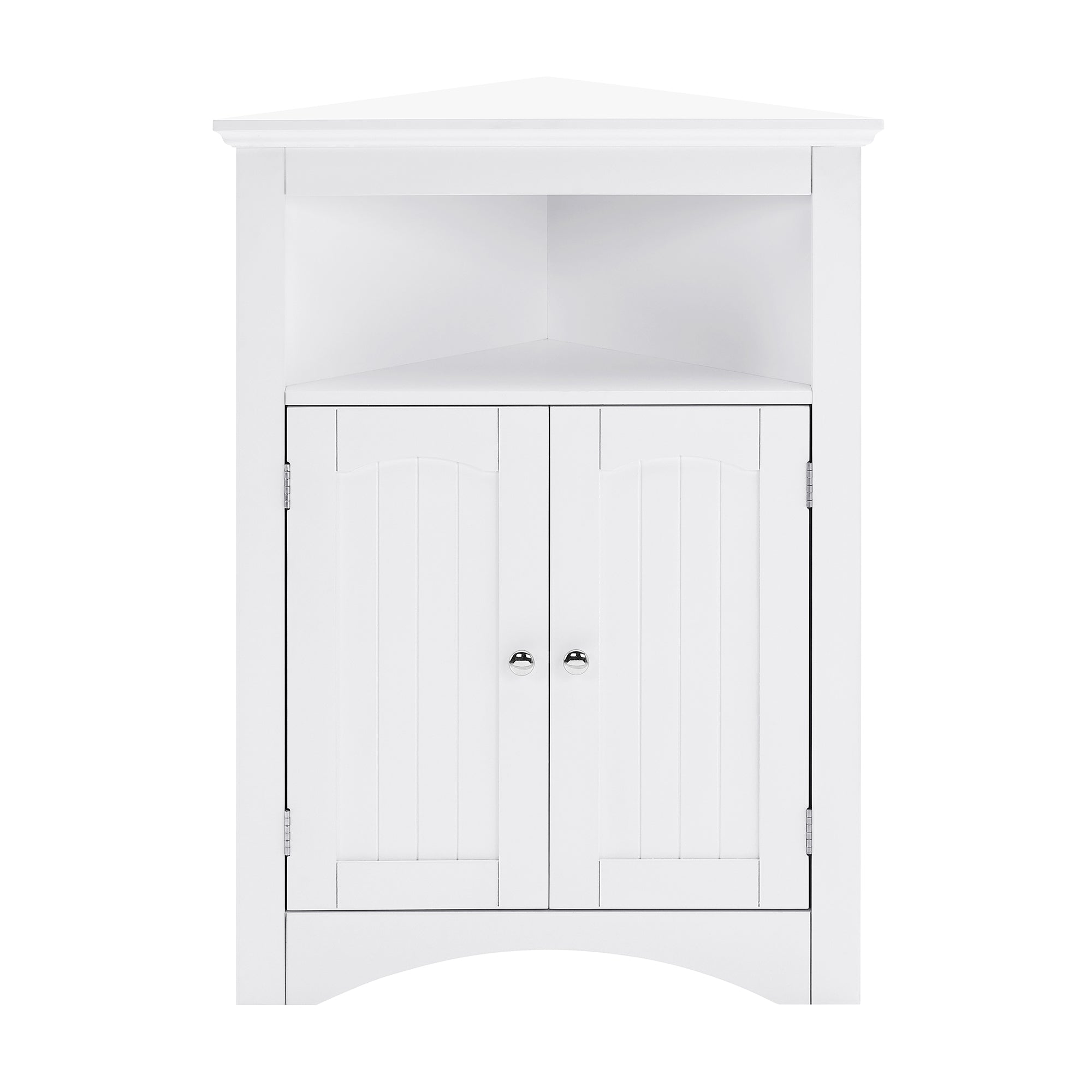 Bathroom Floor Corner Cabinet with Doors and Shelves