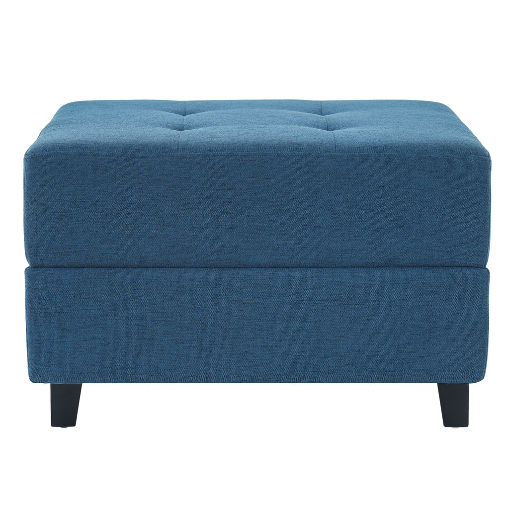 Navy Blue Tufted Ottoman