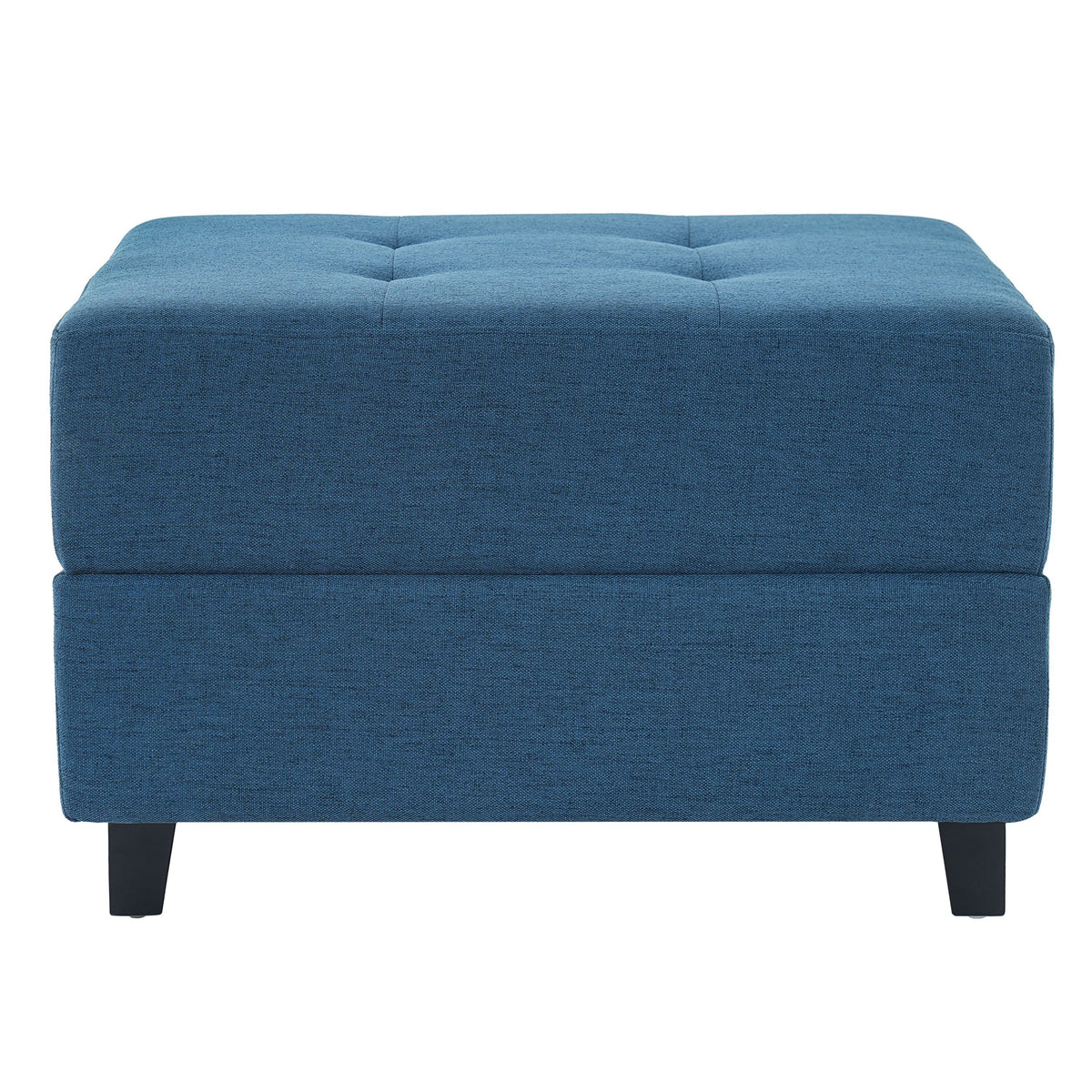 Navy Blue Tufted Ottoman