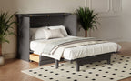 Farmhouse Style Solid Pine Wood Murphy Bed Chest Cube Cabinet Bed