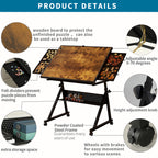 1500 Pieces Jigsaw Puzzle Metal Table Board for Adults