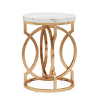 20” Round End Table with Faux Marble Top