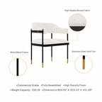 Lia Metal Chenille Armchair