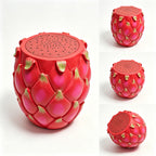 13.4" Oversized Resin Dragon Fruit Stool