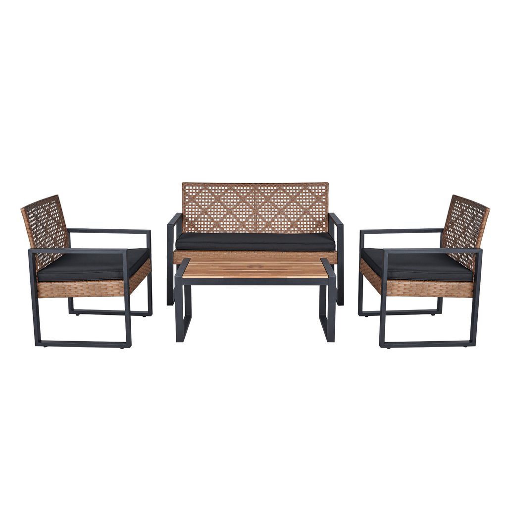 4-Piece Patio Furniture Set Outdoor Balcony Porch Garden