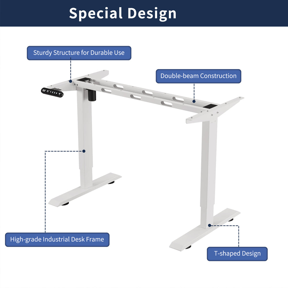 55"×24" Light Adjustable Electric Standing Desk